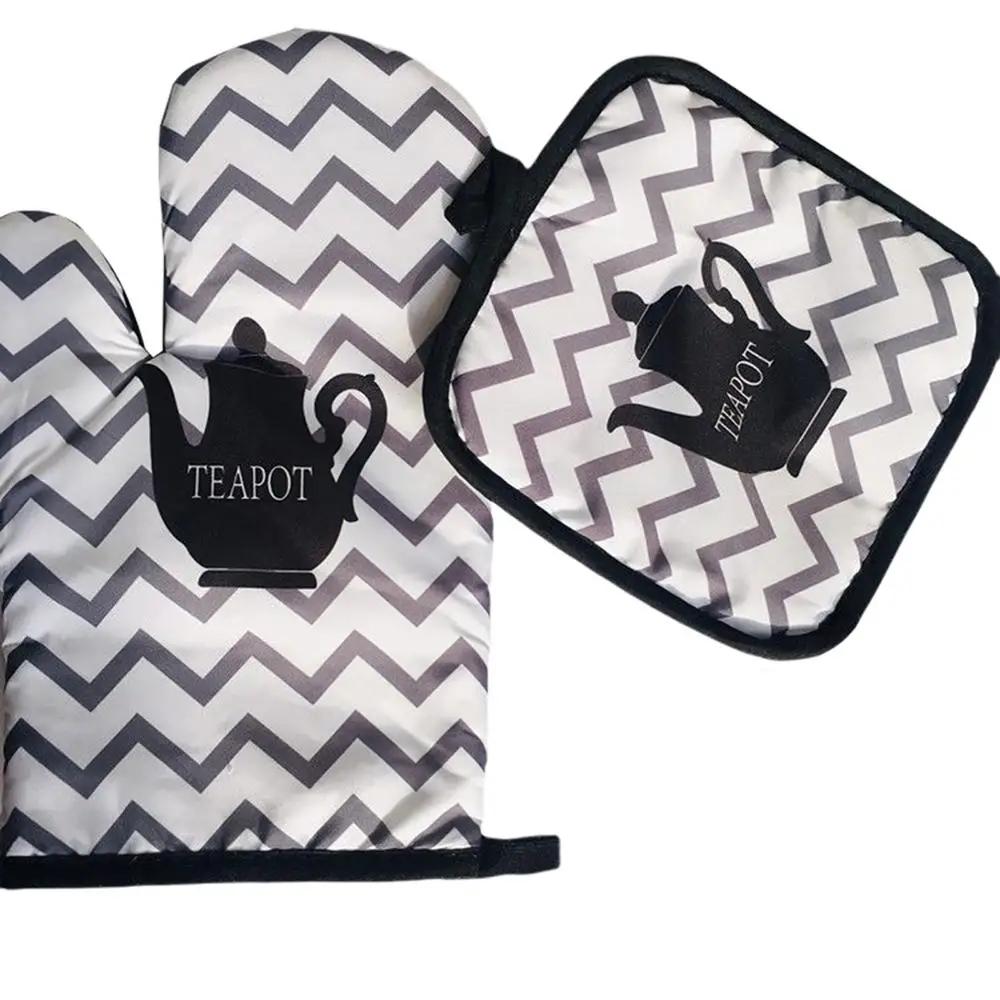 

8 цветов Нескользящие хлопковые модные скандинавские кухонные перчатки для микроволновки Прихватки для выпечки Барбекю Прихватки для духовки