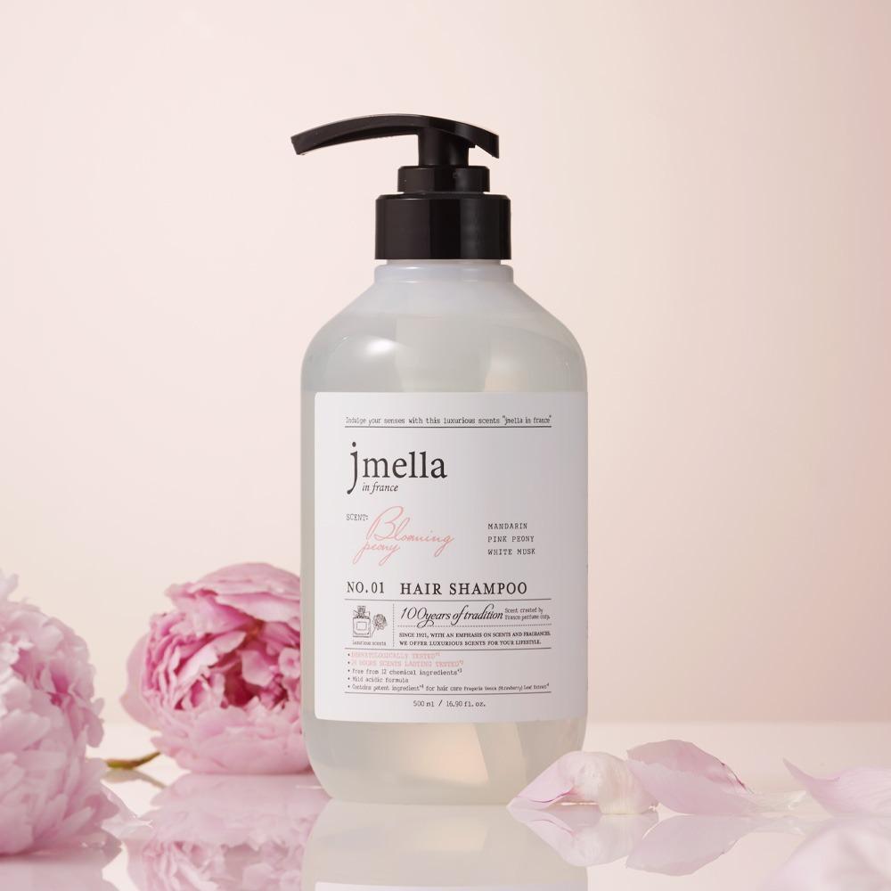 Jmella Blooming Peony Hair Shampoo Floral Fragrance Deep Cleansing 500ml