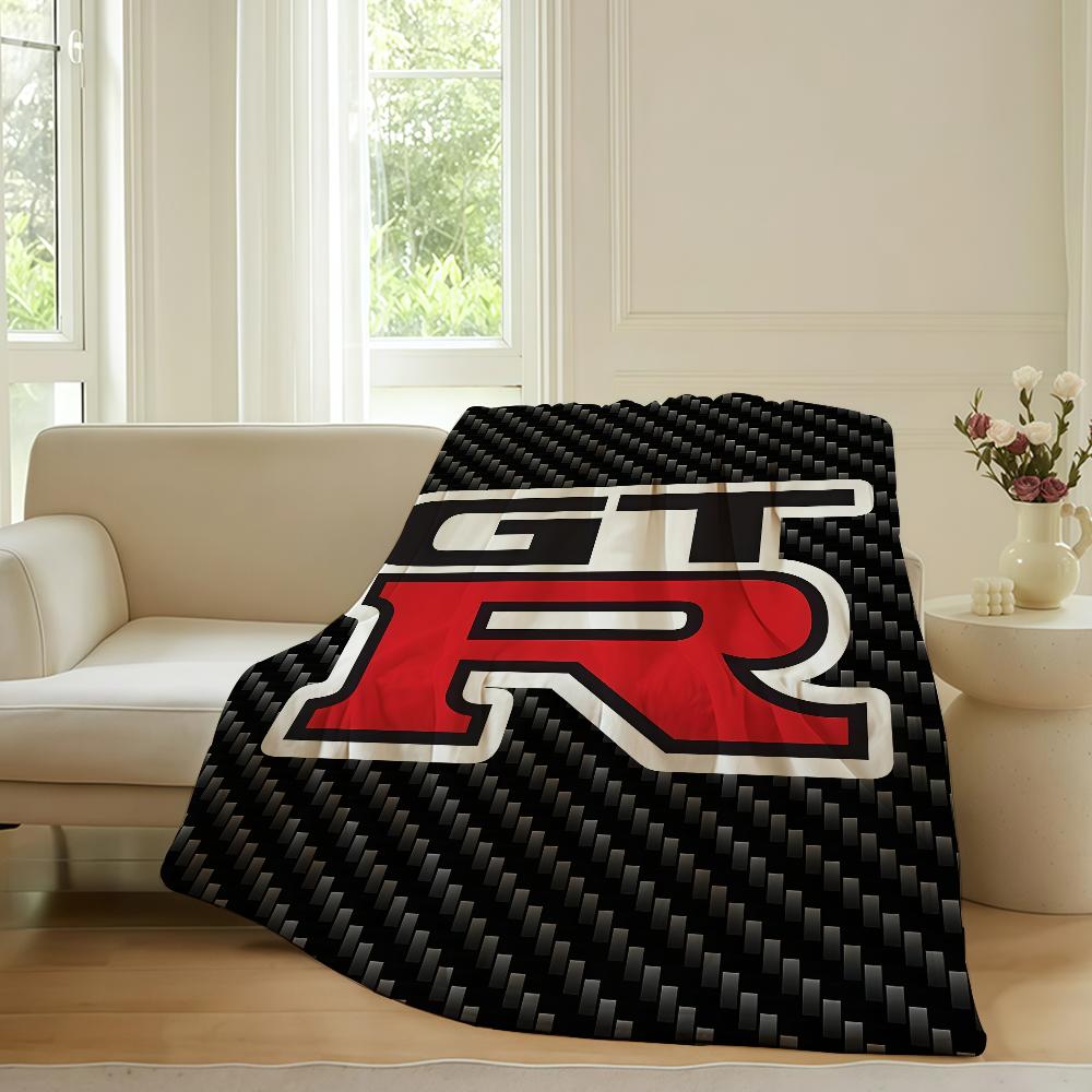Fashion Print G GTR Blanket For Sofa Office Bed Plane Travel Sleep Read Relax Camping Soft And Warm