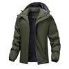 Jacket men's velvet thickened padded jacket, windproof and waterproof in autumn and winter, padded jacket, winter jacket, cold-proof.