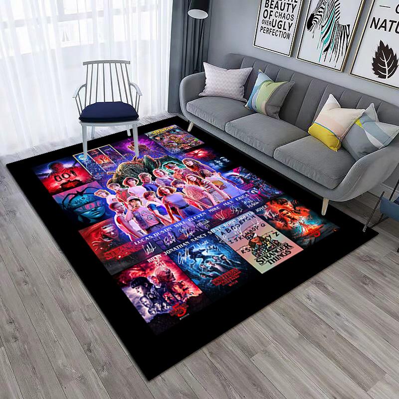 Halloween Horror Horror Theme Stranger Things Carpet Home Living Room Decoration Table and Chairs Anti Slip Door Mat Outdoor Picnic Mat Carpet A12