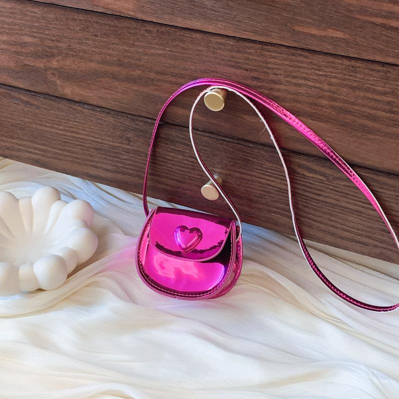 Children's Mini Crossbody Bag with Simple Mirror-like Mouth Red Envelope 2025 Summer New Style Fashionable Parent-child Single-shoulder Bag