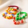 3D-Frucht-Acryl-Armband-Set, stapelbar, Sommer-Bohemian-Schmuck, elastisches Kordelarmband für Damen