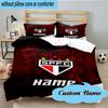 3PCS Custom Name SPFC Team Spirit Bedding Set, Including 1pc Duvet Cover And 2pcs Pillowcases, Suitable for Dorms and Bedrooms Gift
