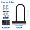 1/2/4 Peças Cadeado de Bicicleta com Chave Tamanho Padrão U-Lock para Bicicletas e Outros Equipamentos Externos Cadeado Antifurto para Ciclismo Motocicleta