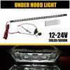 1Pcs Universal Car Under Hood LED Light Strip Kit 6000K White 12-24V LED Strip Lights Bars Car Hood Light Automatic On/Off
