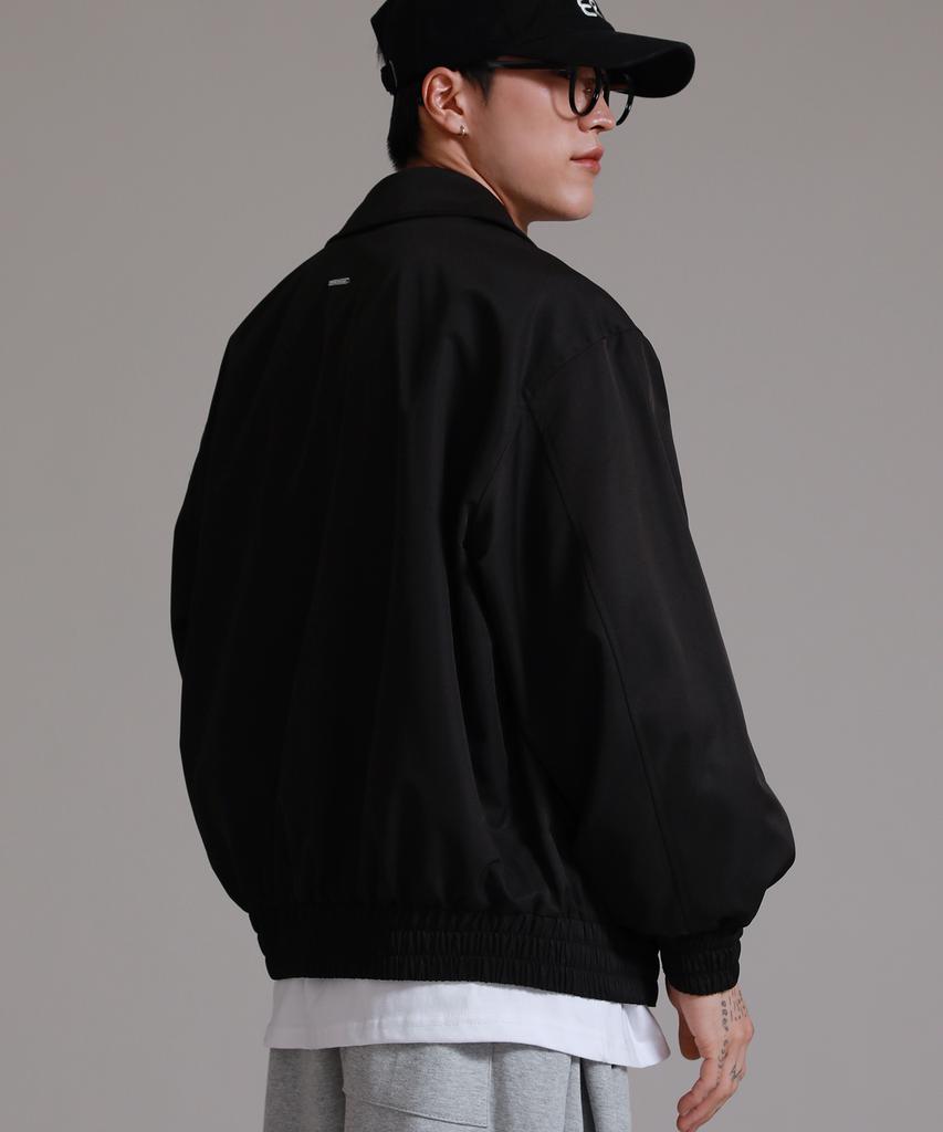 Like The Most Minimal Oversized Standard Collar Blouson Jacket_Black