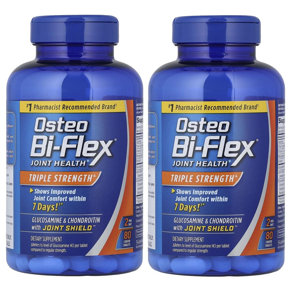 Osteo Bi-Flex, Joint Health, Triple Strength, 2 Pack, 80 Coated Tablets Each