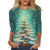 Women's Sunflower Print Long Sleeve Blouse - Casual & Office Wear Full-Body Sunflower Print Top, Soft Polyester Round Neck