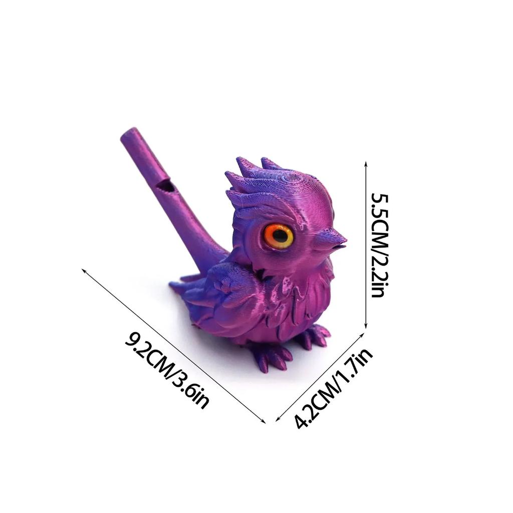 New 3D Printed Bird Whistle for Home Desktop Ornament Musical Water Injection Decorative Instrument Whistle Bird Flute Toy Gifts