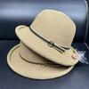 2026 New Japanese Simple Bucket Hat Straw Hat Women's Summer Elegant Literary Sunshade Basin Hat Showing Face Small Sun Hat