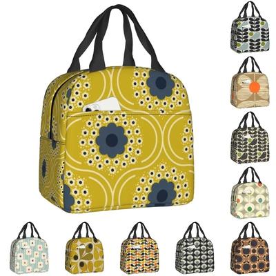 Orla Kiely Flores Bolha Lancheira Isolada para Mulheres À Prova de Vazamento Térmica Escandinava Lancheira Cooler Bolsa Tote para Praia Acampamento Viagem