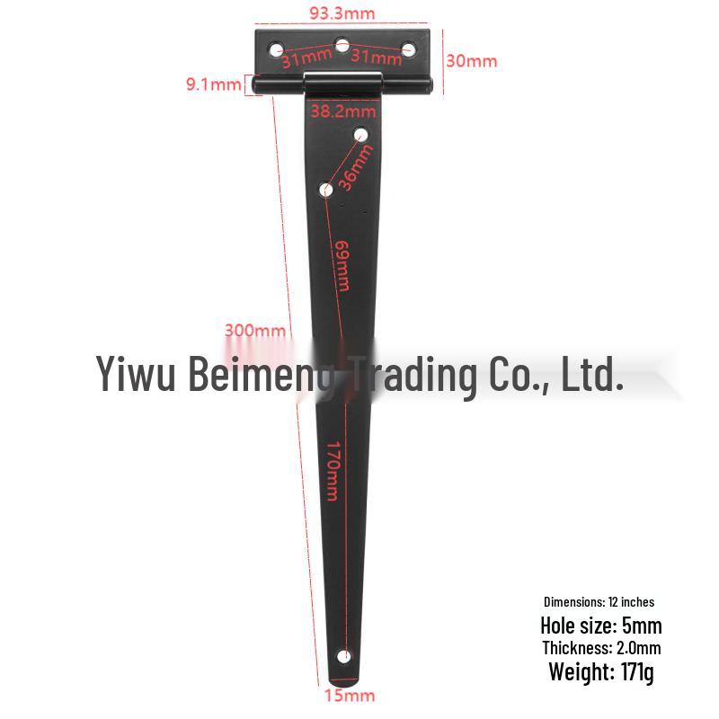 T-Hinge Shed Door Hardware: T-Type Hinge for Wooden Fence & Barn Door