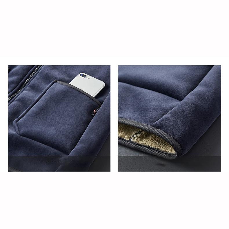 Men's Hoodies VestsXWinter Velvet Thick Tracksuit Casual Wool Men Warm