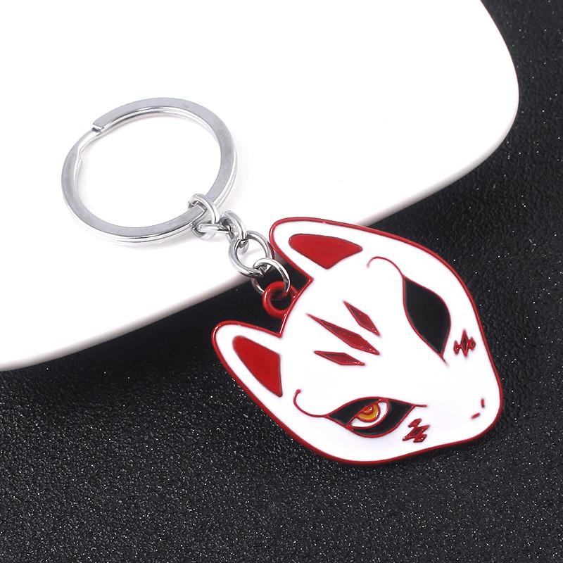 Natsumes Book Of Friends Fox Mask Keychain With Zinc Alloy Charm For Anime Fans