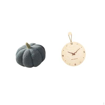 Halloween Pumpkin Pillows And Sofa Cushions Meet Minimalist Modern Nordic Wood Wall Clock for