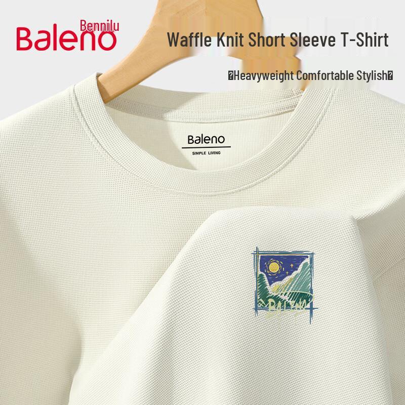 Baleno Unisex Heavyweight Waffle Knit Short Sleeve T-Shirt