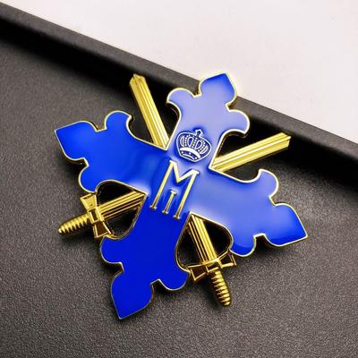 Romanian Michel Bravery Medal, Blue, Cross Badge, German Medal, Christmas Gift Pendant, Christmas Gift, Stocking Stuffers
