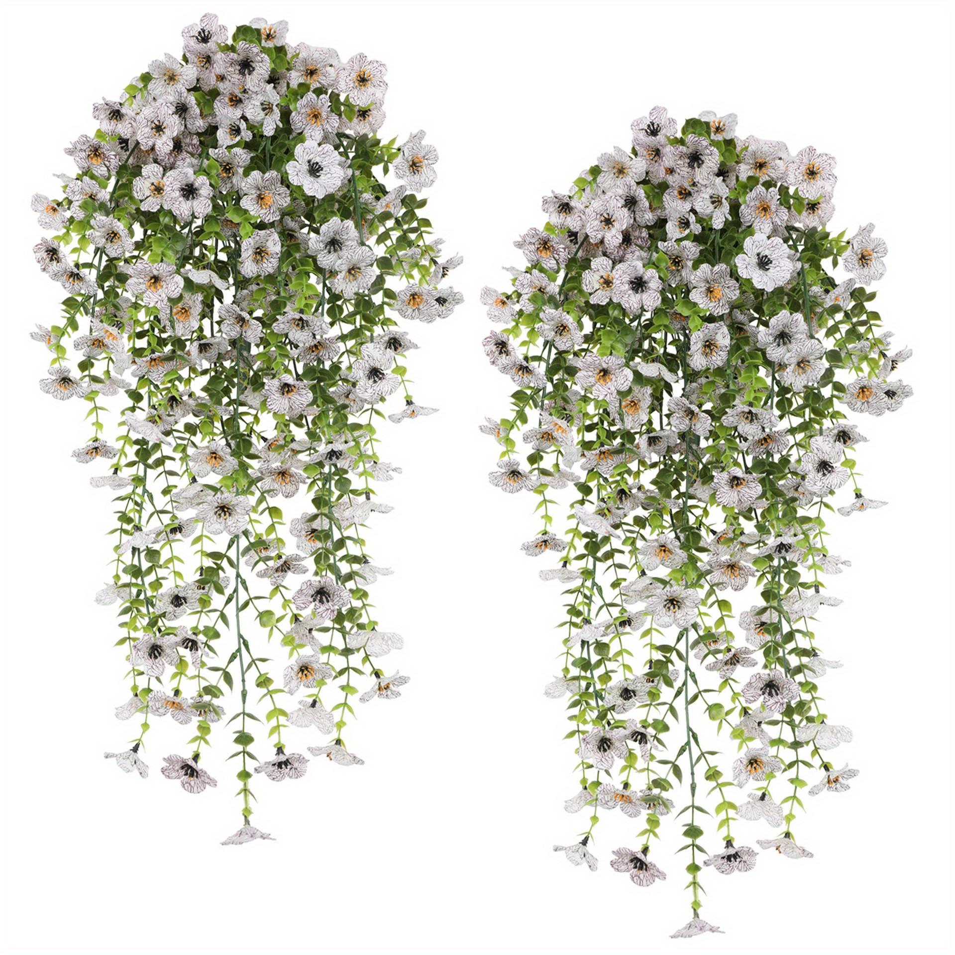 2 шт. Уличные искусственные цветы Фиолетовый Эвкалипт Зеленые растения