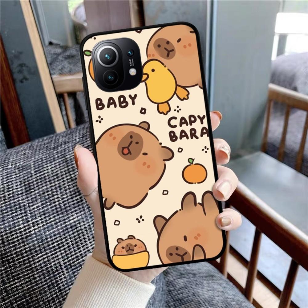 

Cartoon Capybara Phone Case For Xiaomi Mi 5X 8 9 10 11 12 Lite Pro 10T PocoX3pro PocoM3 Note 10 Pro Lite Xiaomi Mi 9se