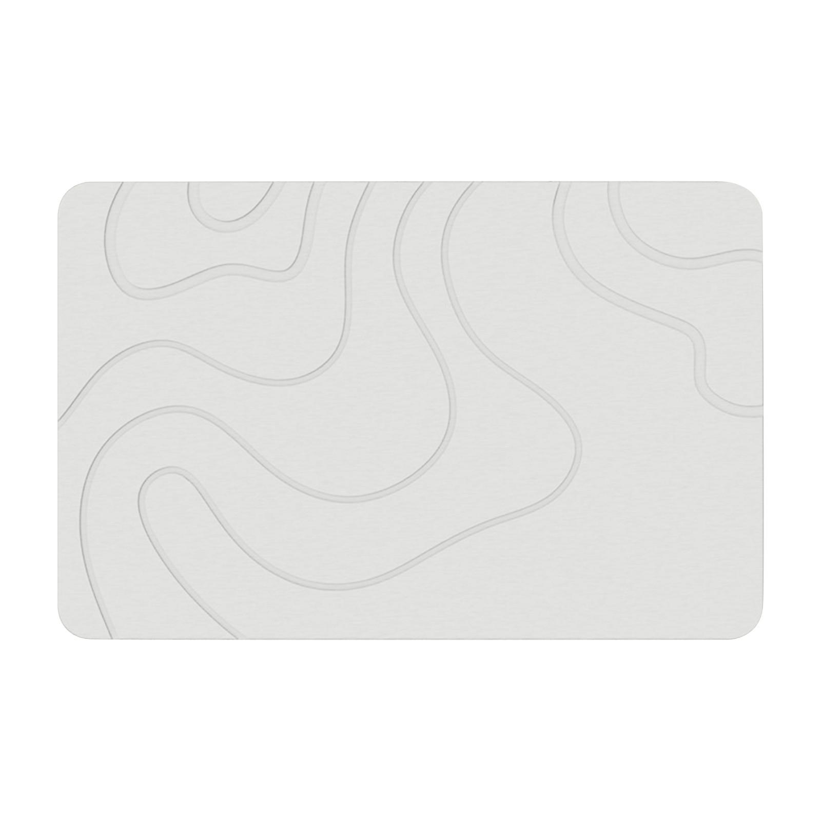 

Kieselguhr Килимок для ванни Нековзкий килимок для душу Килимок для ванни, швидковисихаючий килимок для ванної кімнати, 60 X 39 см, суперабсорбуючий килимок для ванної кімнати Килимок для ванної кімнати One Size білий