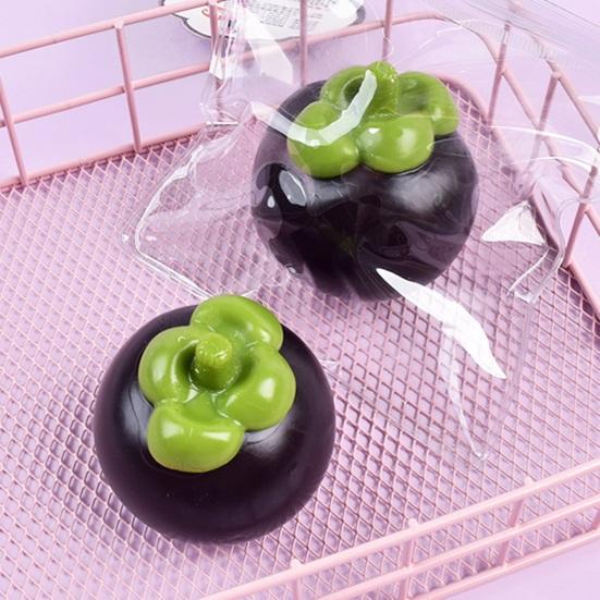 1/3ks Simulovaný mangosteen mačkací hračka Pomalé zvedání Úzkost Úleva od stresu Ovocná Fidget hračka Přenosný míček na stres Senzorická hračka