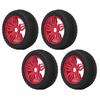 4PCS Remote Control Car Tires Stable Grip Strong Cushioning Uneven Texture Thickening Universal for 1 8 RC Car Red