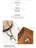 S925 Sterling Silver Heavy Industry Smiley Face Necklace Women's 2022 Retro Thai Silver Clavicle Chain