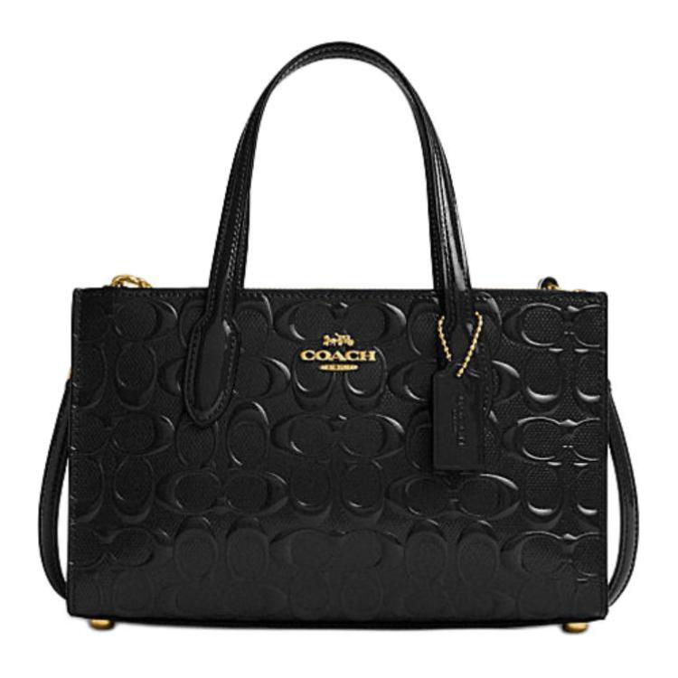 

Coach Nina 25 Logo Magnetic Closure Leather Tote Bag Women tote Black CV400-IMBLK Basic Set (Bag+Dust Bag)