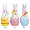 Easter Resin Bunny Table Decorations with Egg Charming Rabbit Ornaments for Parties and Celebrations