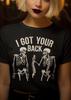 Funny Skeleton Halloween Tee: I've Got Your Back Spooky Humor