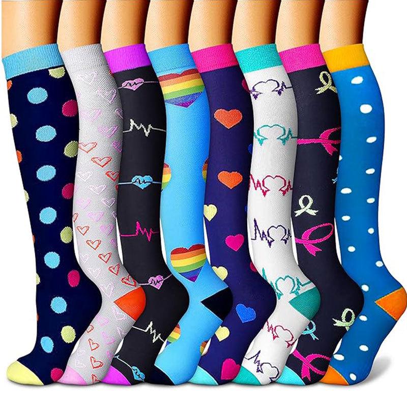 Compression Knee-high Socks Set for Running and Sports - Graduated Support, Multiple Pairs (3/4/6/8)