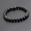 Black Matte Volcanic Stone Bracelet - Men's Jewelry, Ideal Father's Day Gift