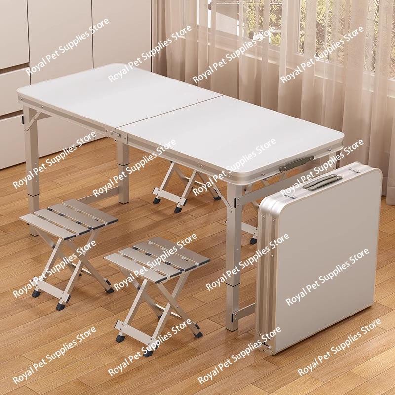 Outdoor Portable Folding Table And Chairs Set for Camping Picnic Work Stall Lightweight Travel Table with Stool