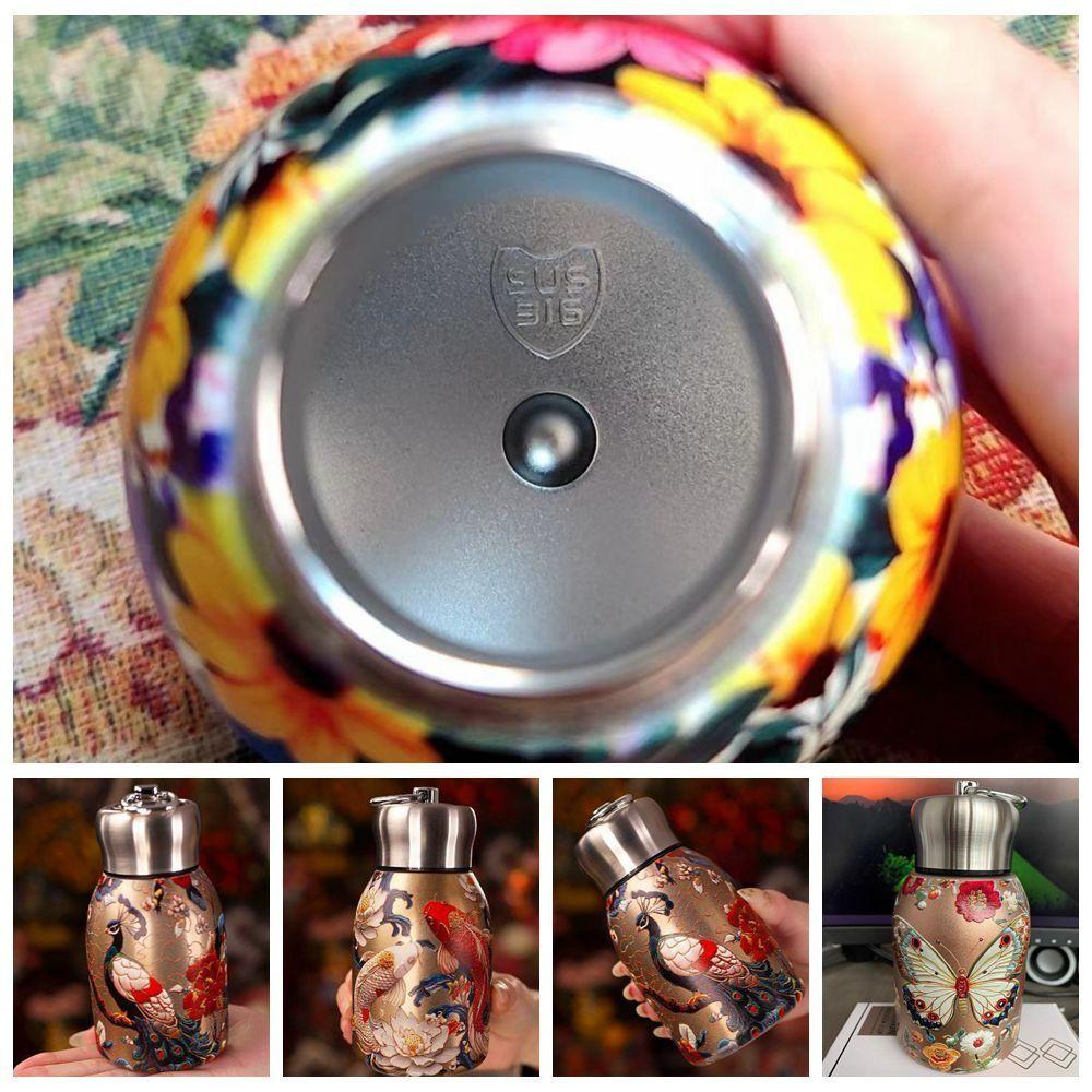 316 Stainless Steel Insulated Cup Leak Proof Portable Water Bottle Durable 300ml Slim Insulated Thermal Water Bottle