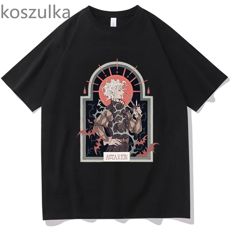 Tricou Astarion, unisex, modă de vară, din bumbac pur, unisex, pentru femei, ocazional, Streetwear Harajuku, vintage, cu mânecă scurtă.