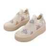Fashion 2025 Hot Sale Mesh Women's Vulcanize Shoes Outdoor Walking Print Slip On Platform Sneakers Plus Size Versatile Casual Shoes