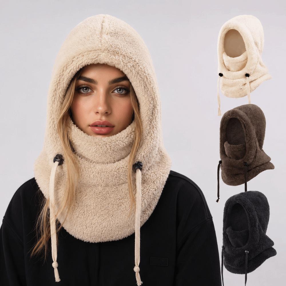 Warm One-piece Hat Scarf Windproof Hooded Hat Fashion Ear Protection Cap