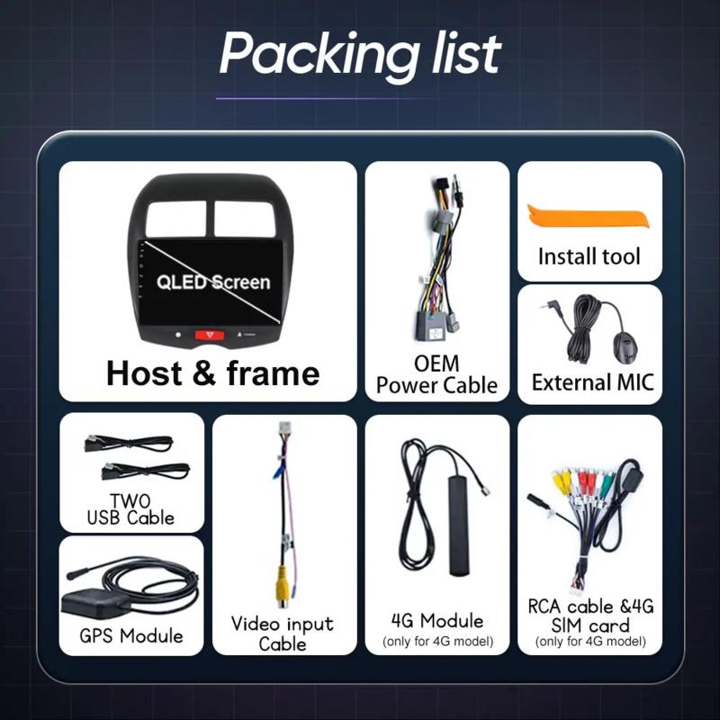 Android Carplay For Mitsubishi ASX 1 2010 2011 2012 2013 2014 2015 2016 GPS Car Radio Multimedia Video Player Stereo No 2din DVD