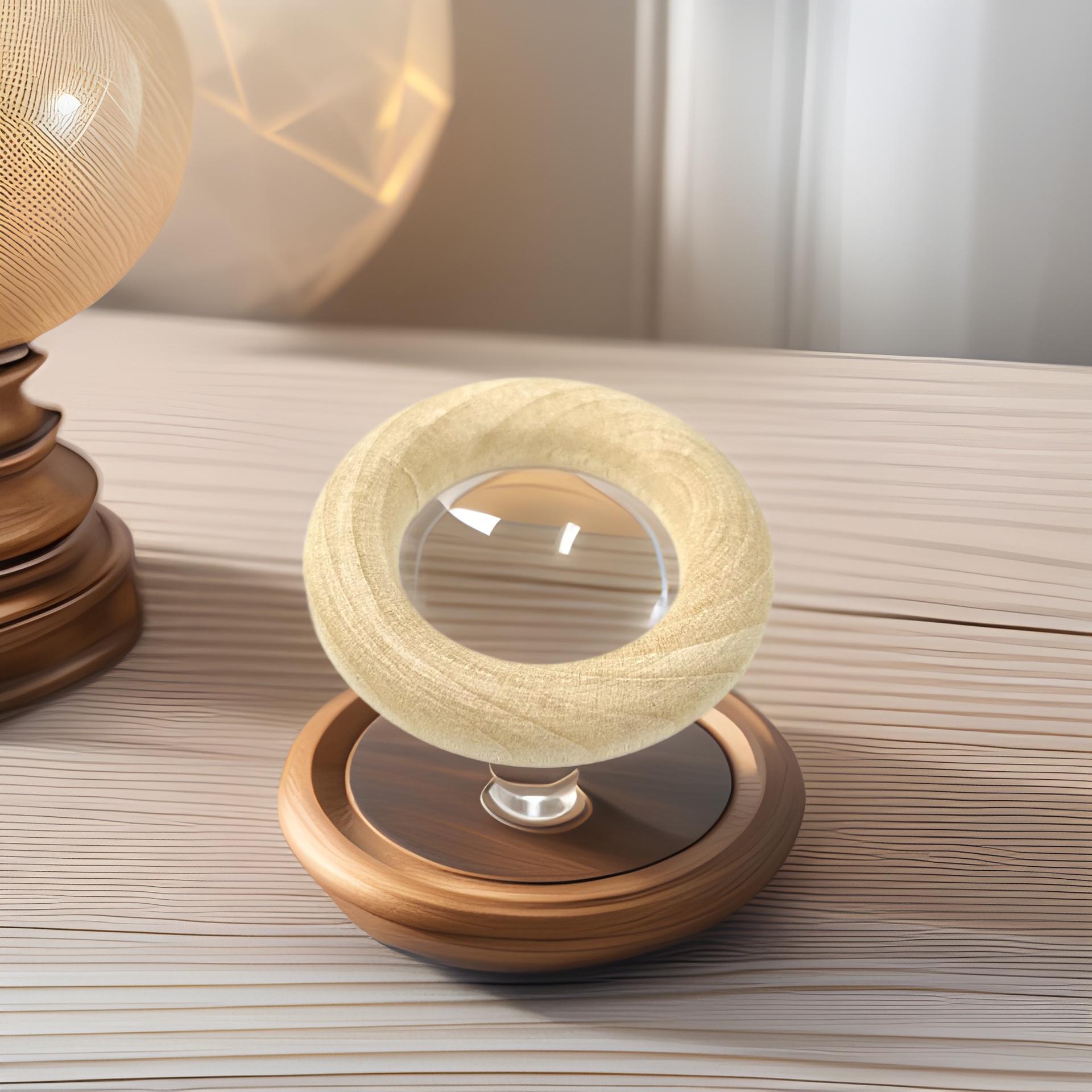 

Подставка для демонстрации резного яйца из массива дерева в ретро-стиле и хрустального шара 3x3x0.6 cm