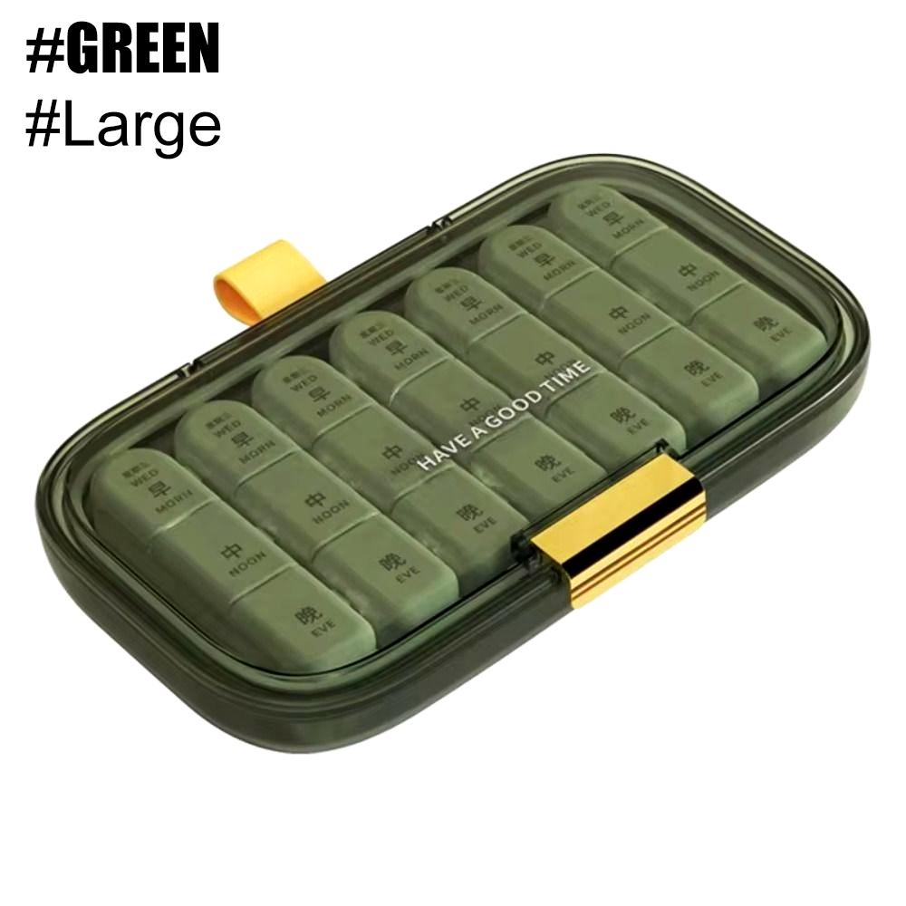Weekly Pill Organizer 3 Times A Day Large 7 Day Pill Box With Separate Container Portable For Vitamins