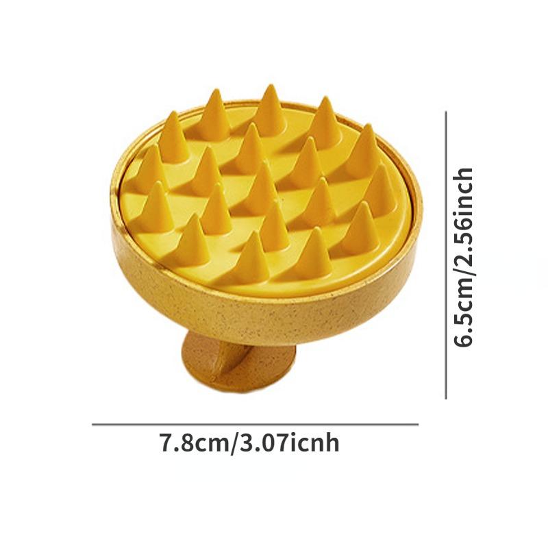 Degradable Hair Wash Brush with Corn Straw Soft Bristles and Silicone Massage Teeth for Baby and Adult