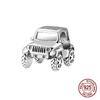 925 Copper Fashion Red Car Key Bus Charms Pendents Beads Fit 4MM Hole Diamete Bracelet Charms For Women Party Zircon Making