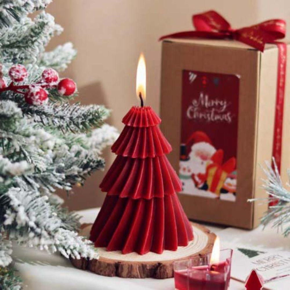 Silica Gel Candle Mold Steric Festival DIY Mold Christmas Tree Candle Mold  Candle Making