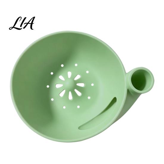 Wash And Drain Gadget Self-Spinning Berry Swirl Bowl, Food-Grade Silicone Vortex Fruit Colander with Built-in Food Grade Bowl for Cleaning Grapes