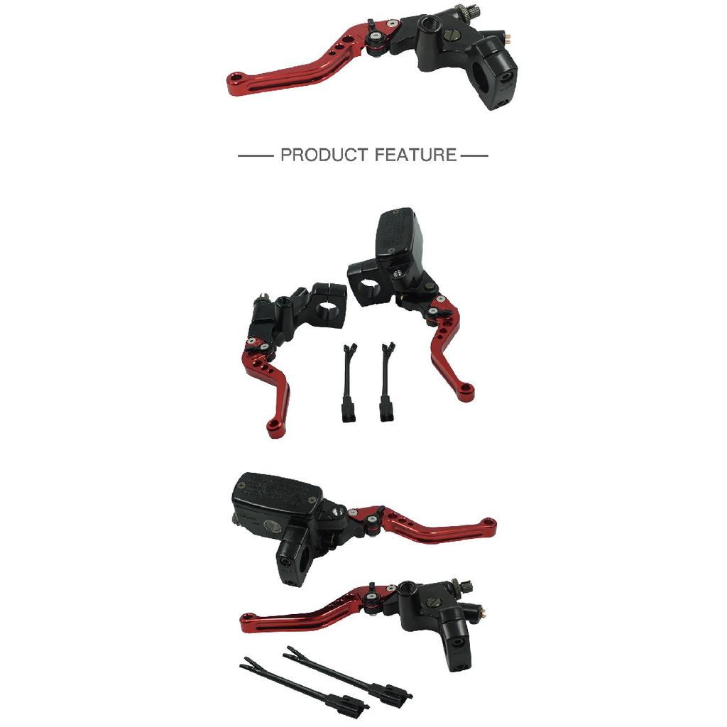1" 25mm Universal Motorcycle Brake Clutch Master Cylinder Hydraulic Pump with Adjustable Levers For Honda SHADOW Yamaha Suzuki