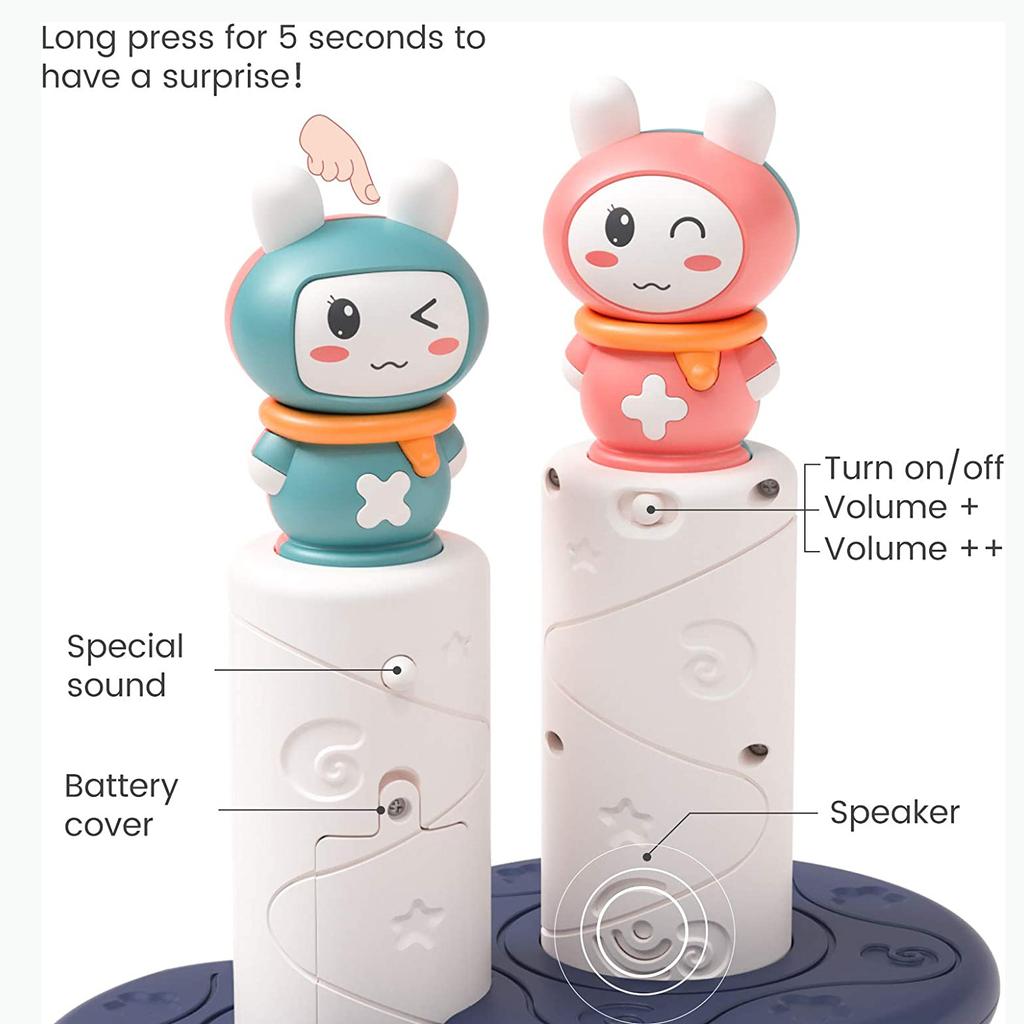 TUMAMA Toddler Stacking Toy with Light and Music, Stacks of Circles STEM Montessori Toy, Birthday Gifts for Boys and Girls