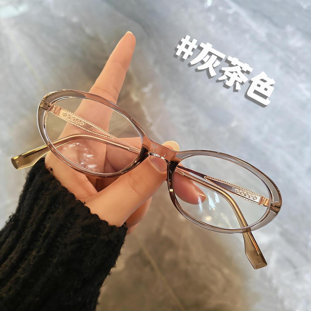 5002 High-End Women's Anti-Blue Light Reading Glasses: Fashionable Slim Oval Frame for Enhanced Clarity for All Ages