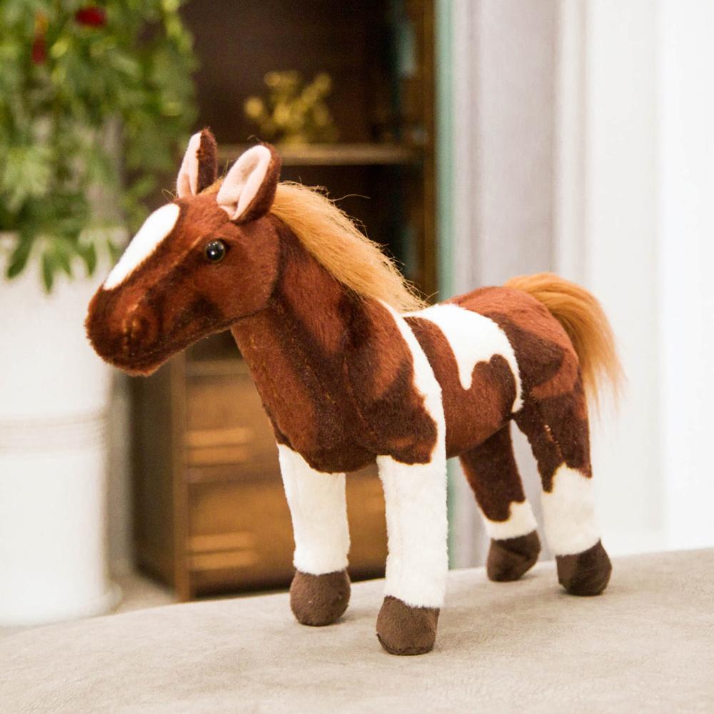 Plush lifelike Horse Toy Stuffed Animal Doll Birthday Gift Horseplay Decor High Quality Toy 30cm