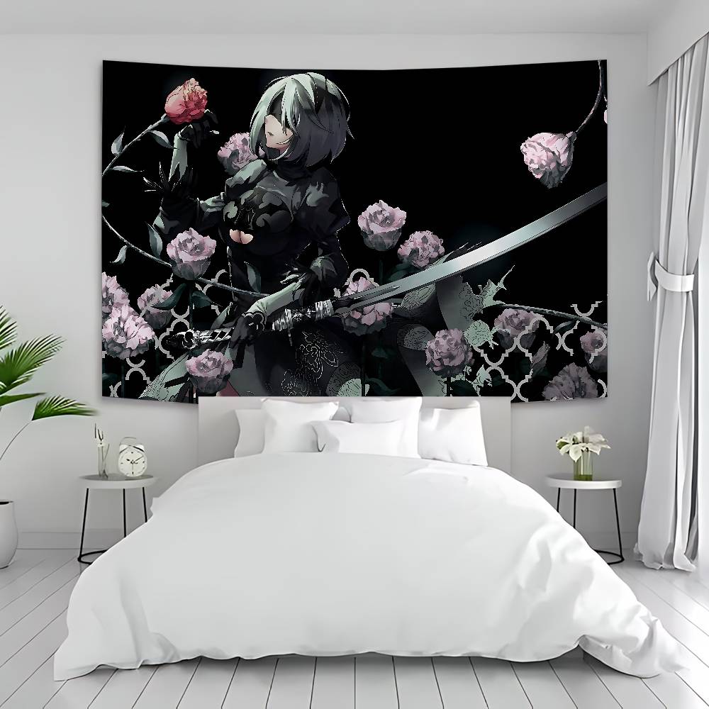 Game Nier Automata Printed Large Wall Tapestry Indian Buddha Wall Decoration Witchcraft Bohemian Hippie Wall Art Decor